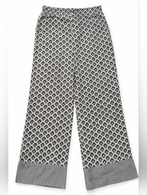 🌸✨️Dynamite Olive,Black, and Yellow Geometric Cotton Wide-Leg Pants